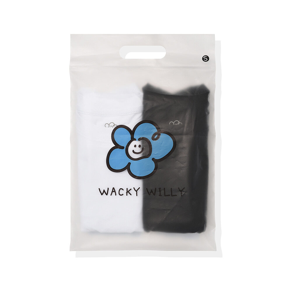 【預購】韓國代購 Wacky Willy 花花 Lily 舒適素T 短 Tee 兩件組