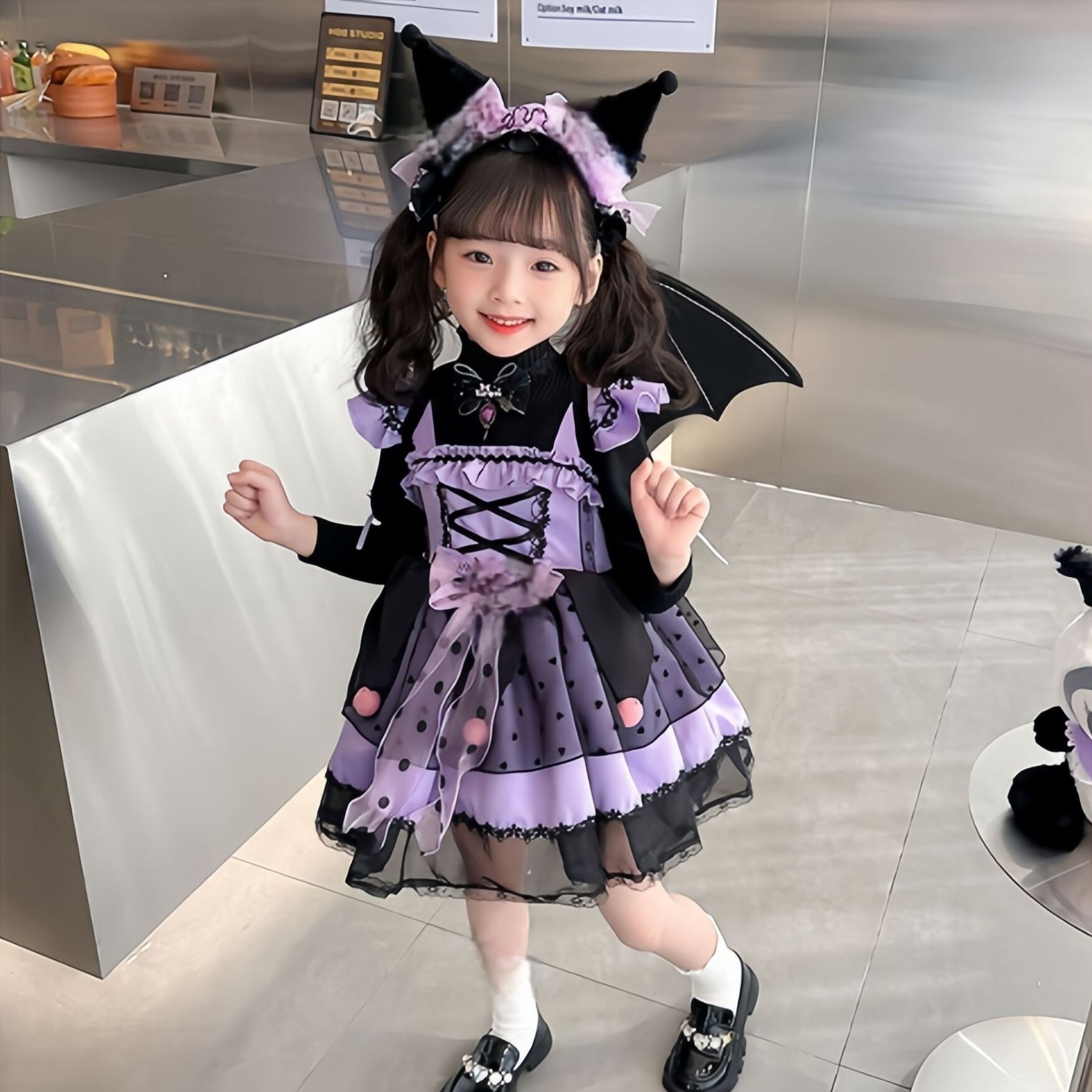 現貨 130cm 萬聖節 羅莉風酷洛米公主裙-緞面款 90-140cm #TXG