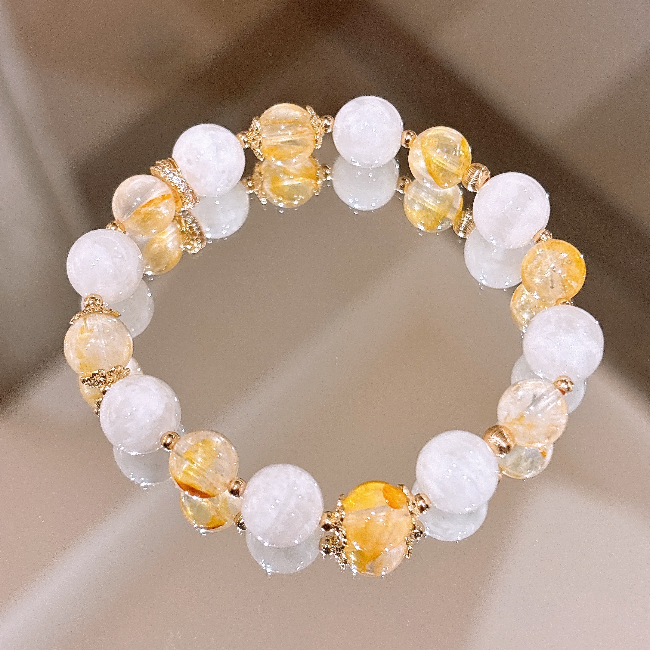 求財防小人 | 芒果雪花 | 黃膠花《彈力繩款式》