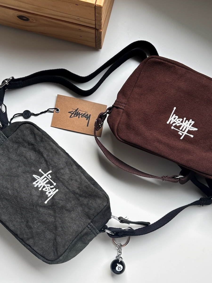 🎱 Stüssy CANVAS SIDE POUSH 水洗側背小包