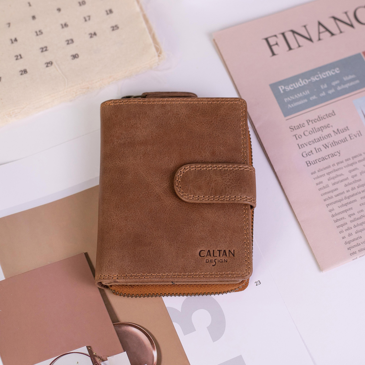 『新品上市』老爺有喜 扣式多功能兩折零錢短夾(072846lt)