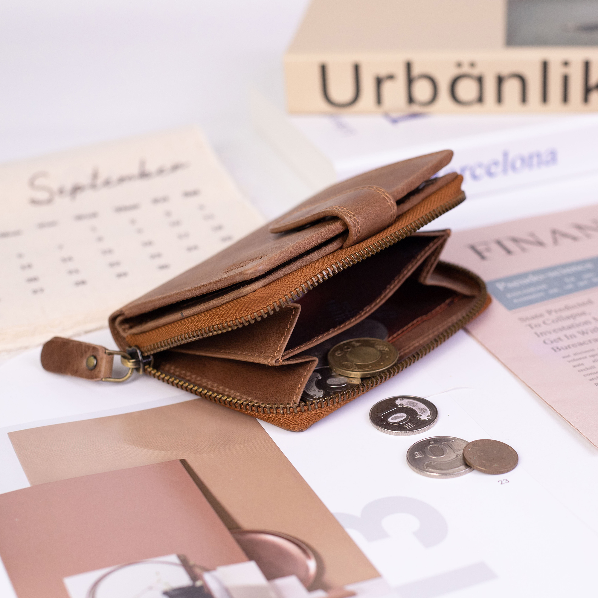 『新品上市』老爺有喜 扣式多功能兩折零錢短夾(072846lt)