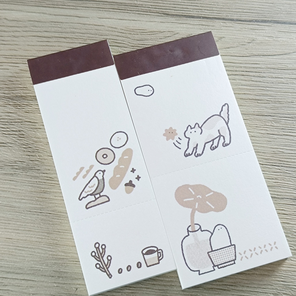 繭花．喵喵捉迷藏/啾啾吃早餐 便簽本 <整本/綜合分裝包>