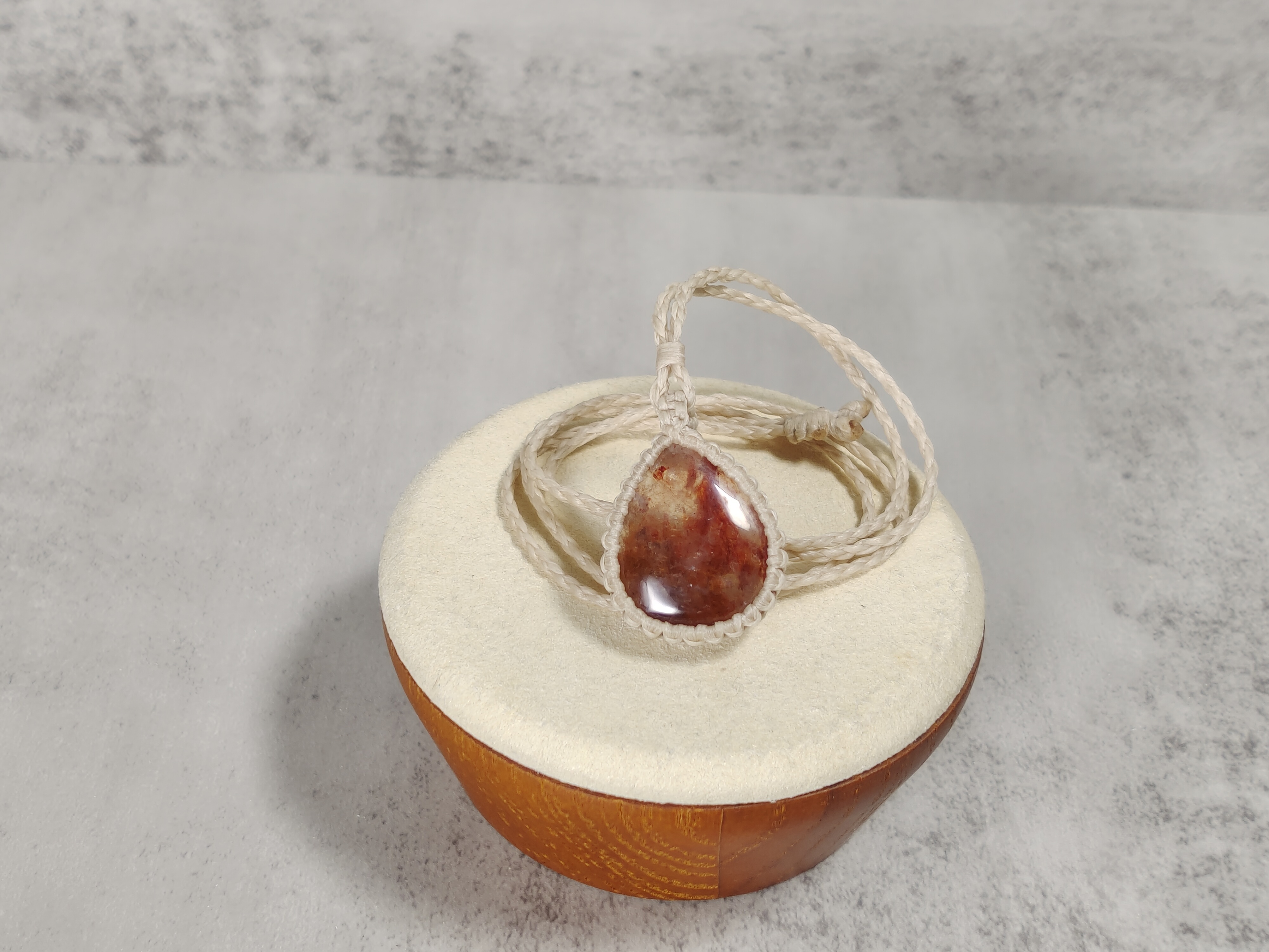 ✨紅兔毛 手織頸鏈