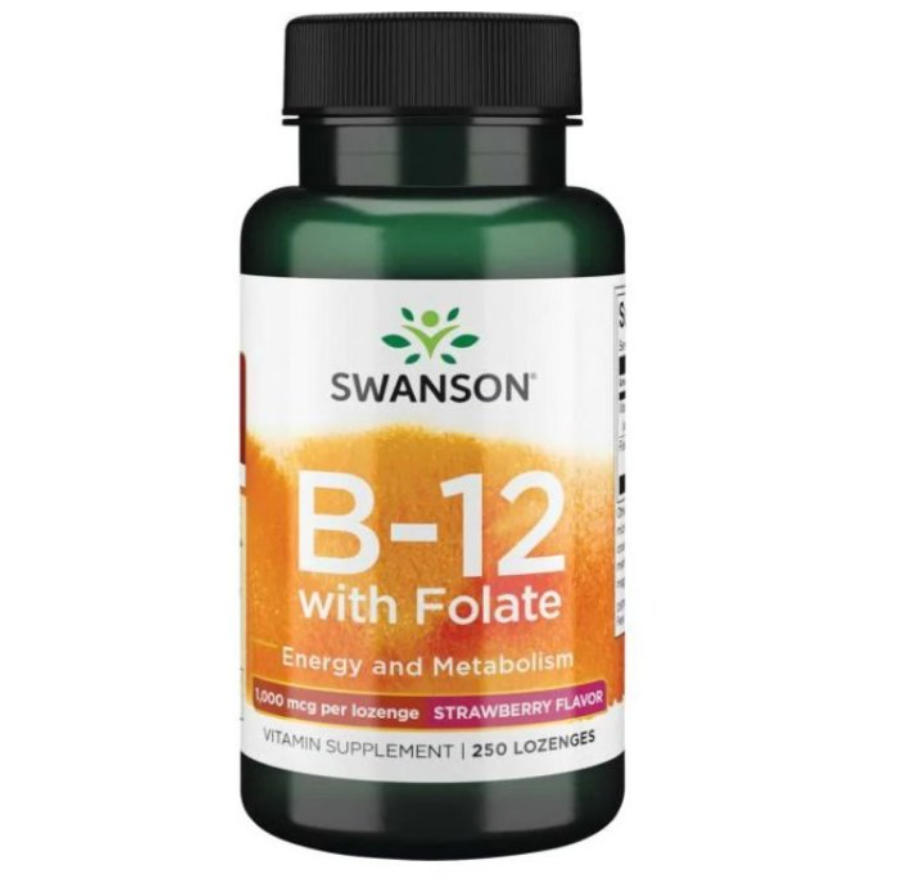 【Swanson】維他命 B12 (含葉酸) 口含片 B-12 1000mcg 250顆