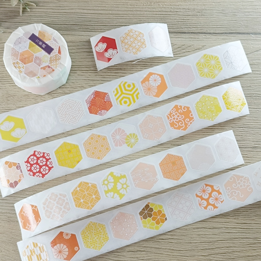 曼殊沙華．万華鏡·菊 3cm割型日本和紙膠帶 <整捲/分裝>