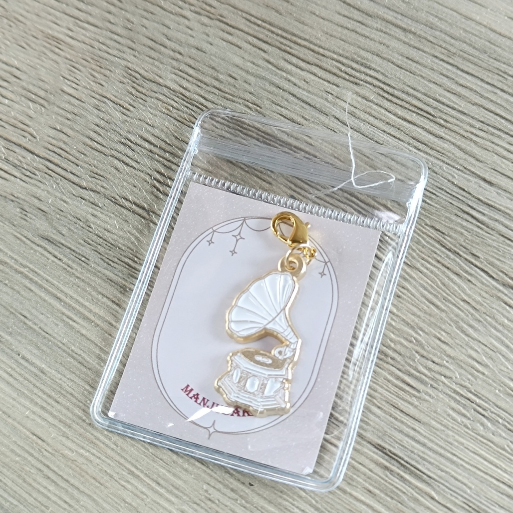 曼殊沙華．金屬烤漆手帳吊飾 留聲機