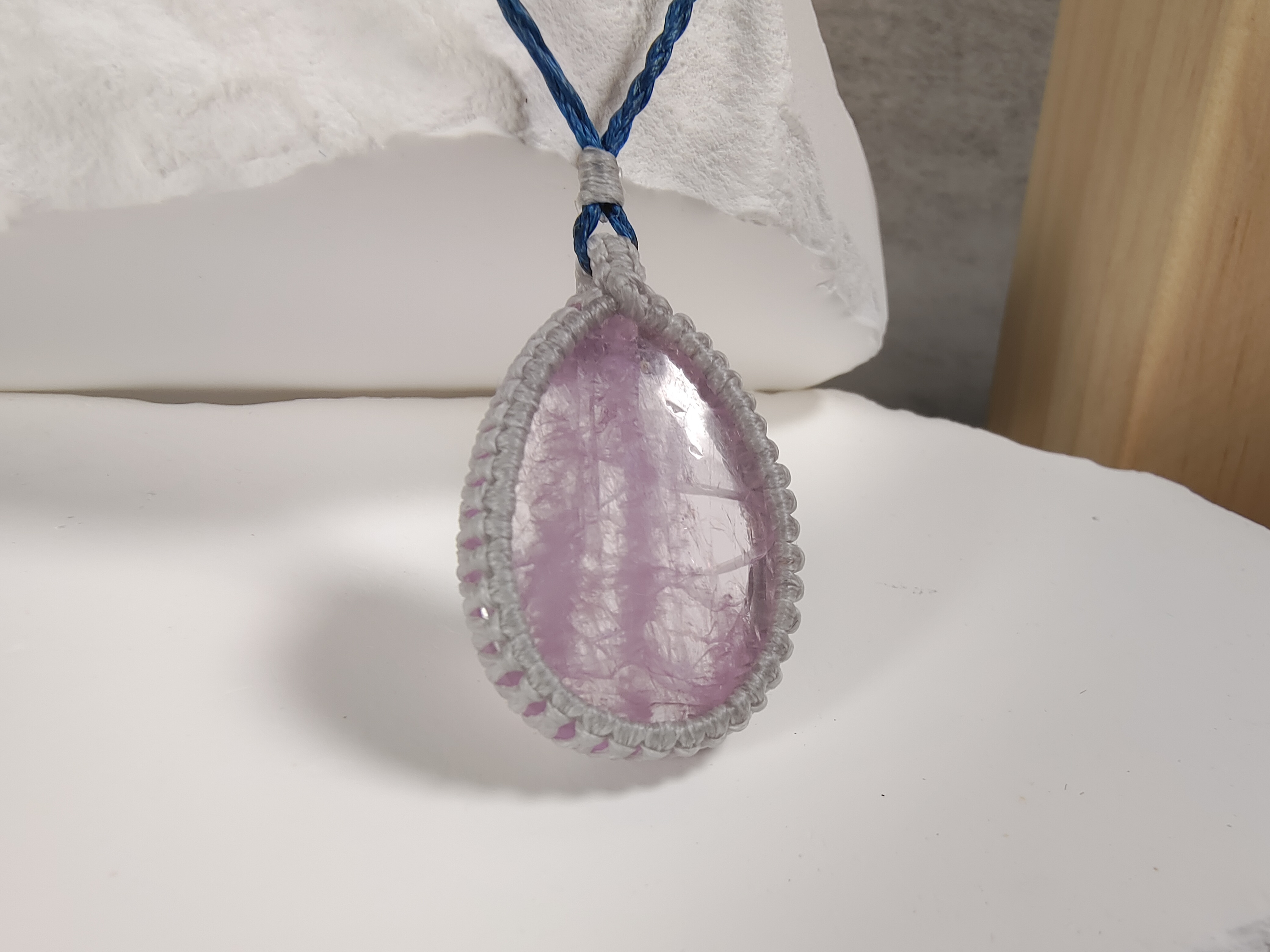 ✨紫鋰輝 手織頸鏈