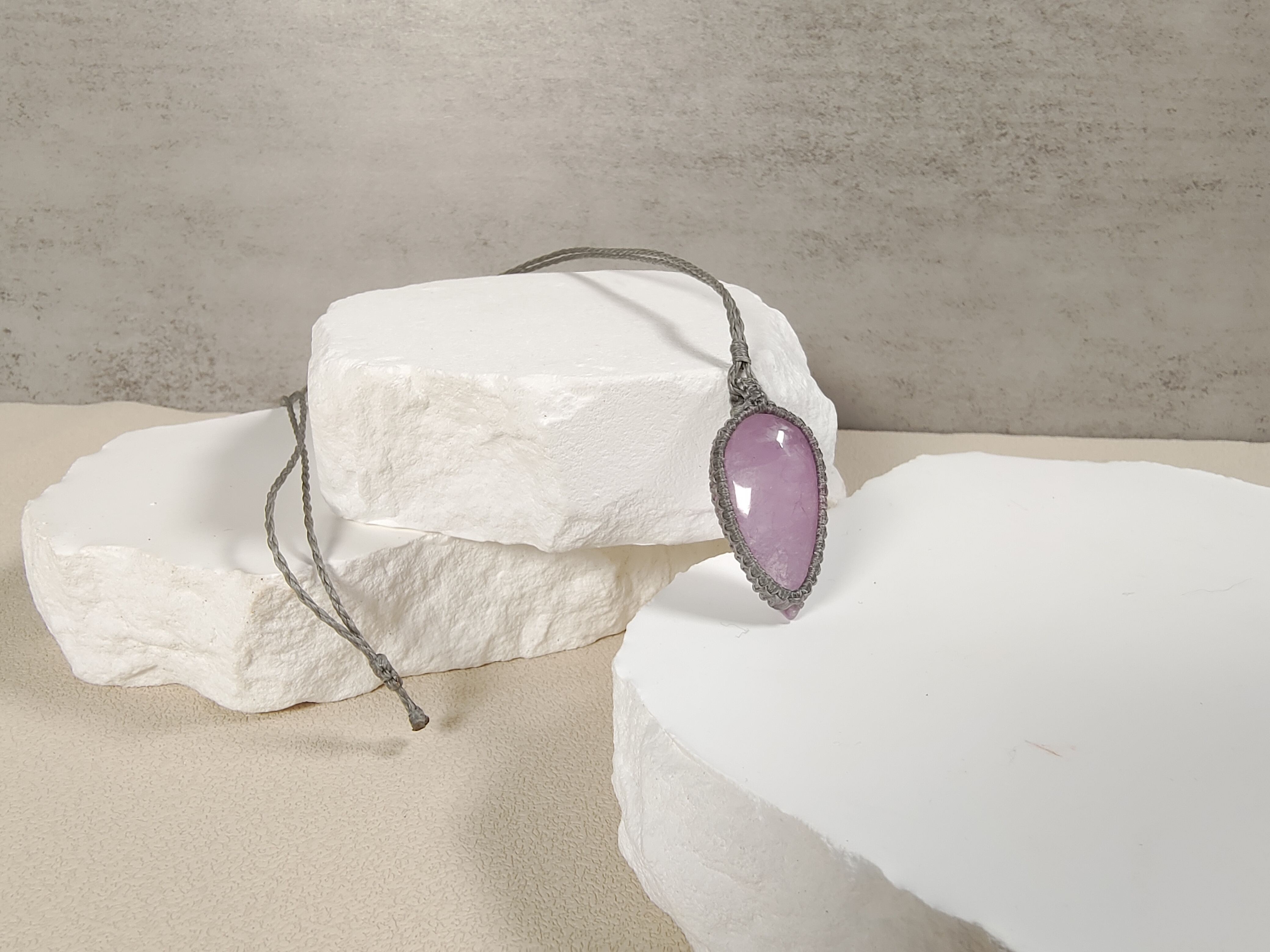 ✨紫鋰輝 手織頸鏈