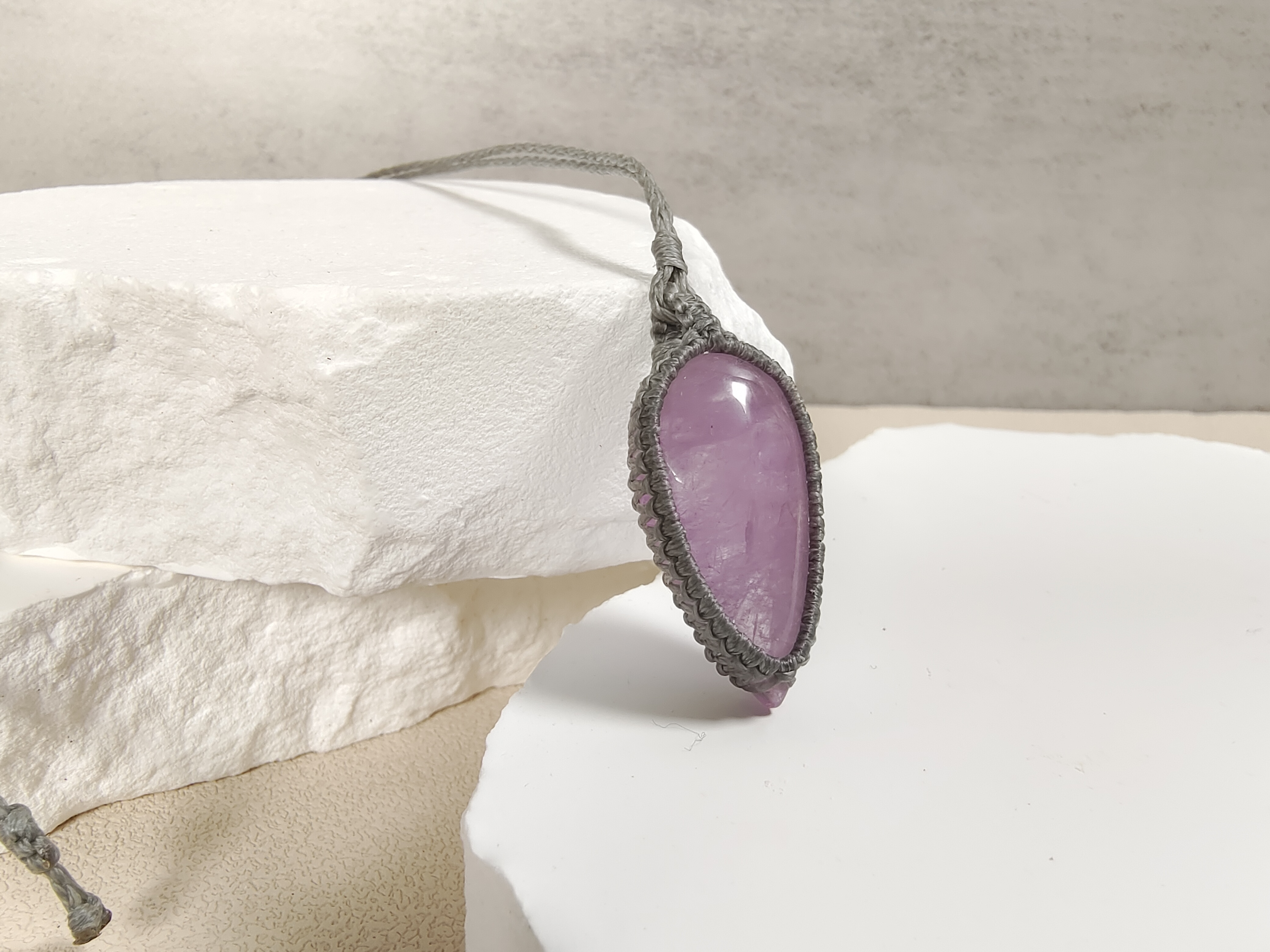 ✨紫鋰輝 手織頸鏈