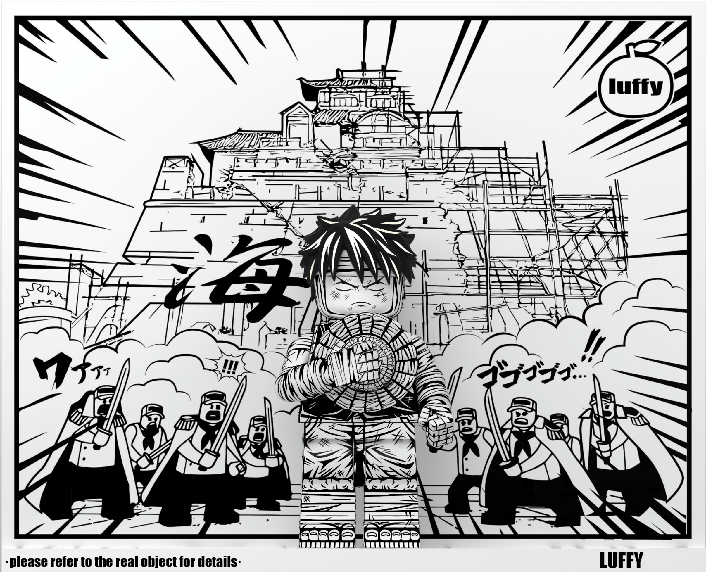 [Orange][Preorder] One Piece - Luffy (Comic style) [UVprinted]