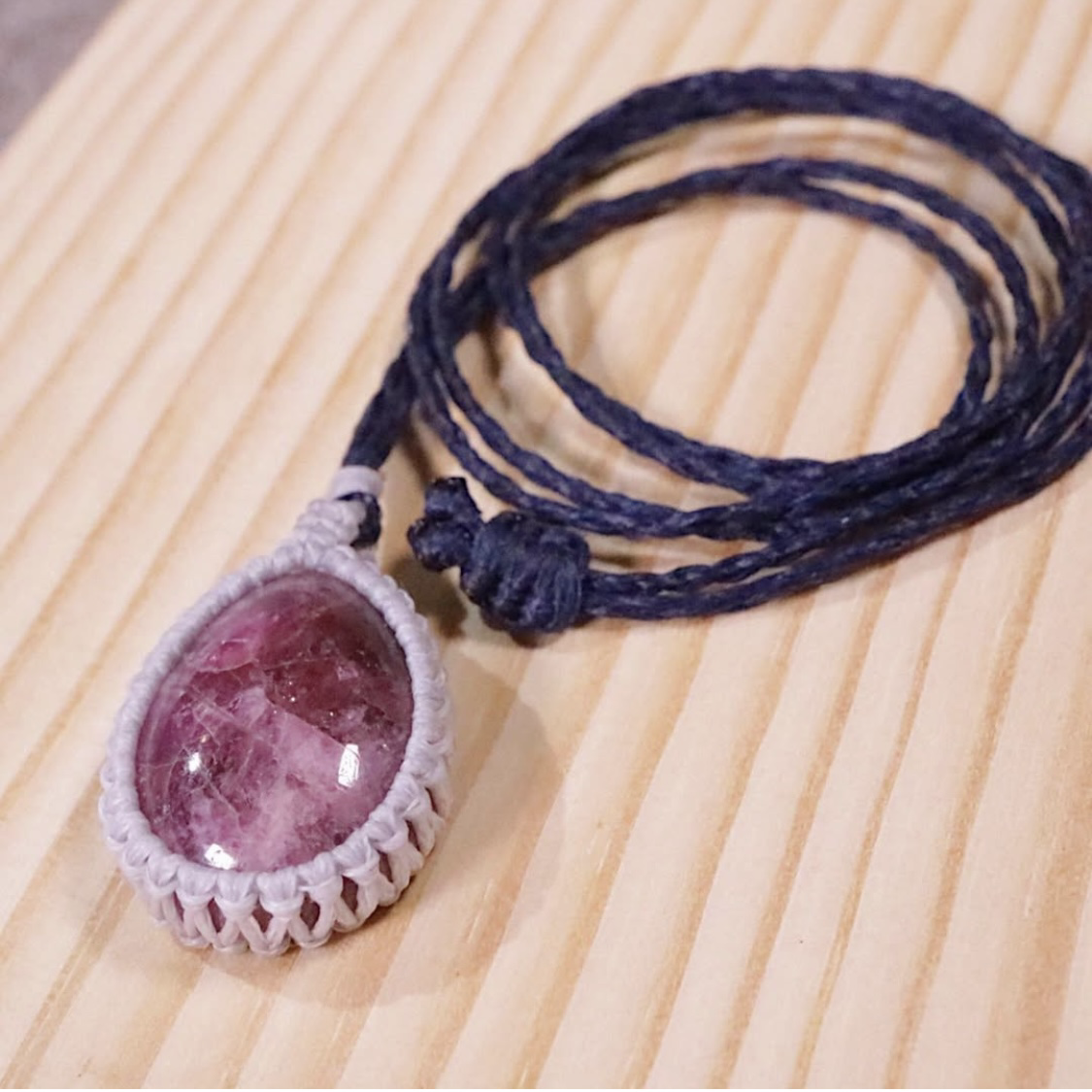 ✨紅碧璽 手織頸鏈