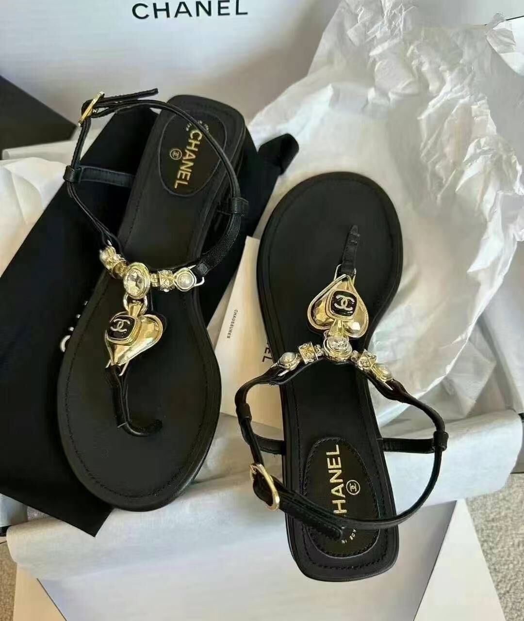 CC 愛心夾腳涼鞋 -T