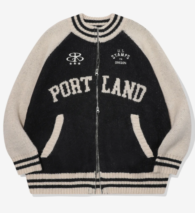CPGN STUDIO  / Portland Reglan Knit Zip-Up / Black /   JUL25