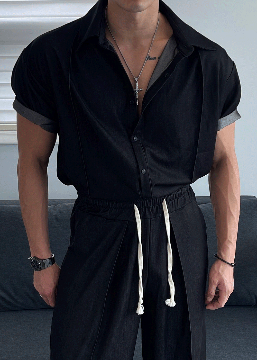 Linel 冰絲牛仔襯衫