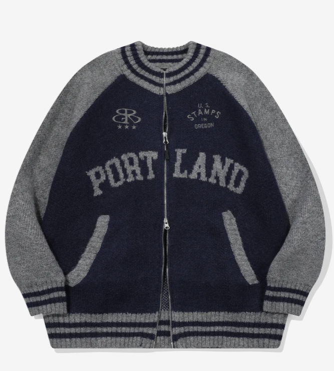 CPGN STUDIO / Portland Reglan knit zip-up / navy /  JUL25