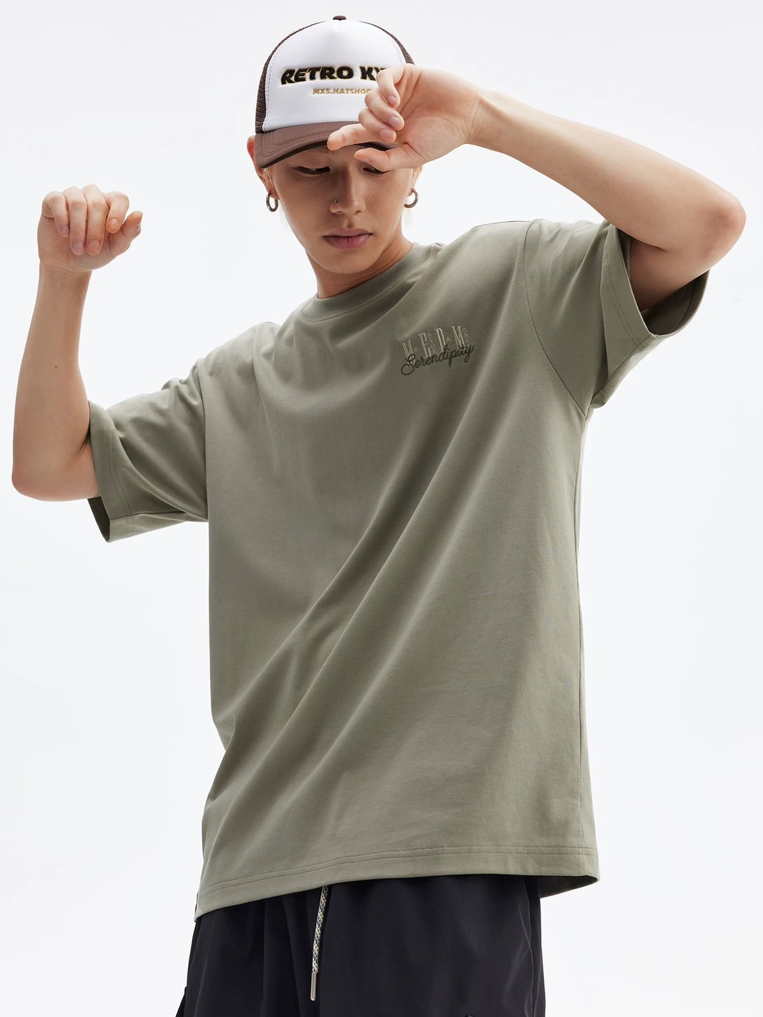 MEDM 凉感素面 胸口刺繡小Logo 短袖T