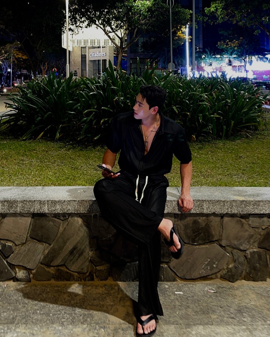 Linel冰絲牛仔寬褲