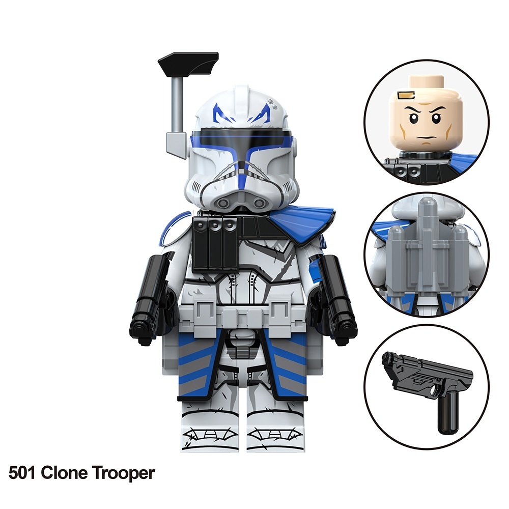 Star Wars 501St legion Clone Trooper Custom Minifigures Minifigs Fit Lego TV6114 TV8118