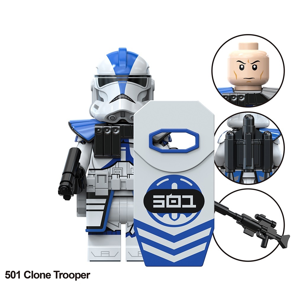 Star Wars 501St legion Clone Trooper Custom Minifigures Minifigs Fit Lego TV6114 TV8119