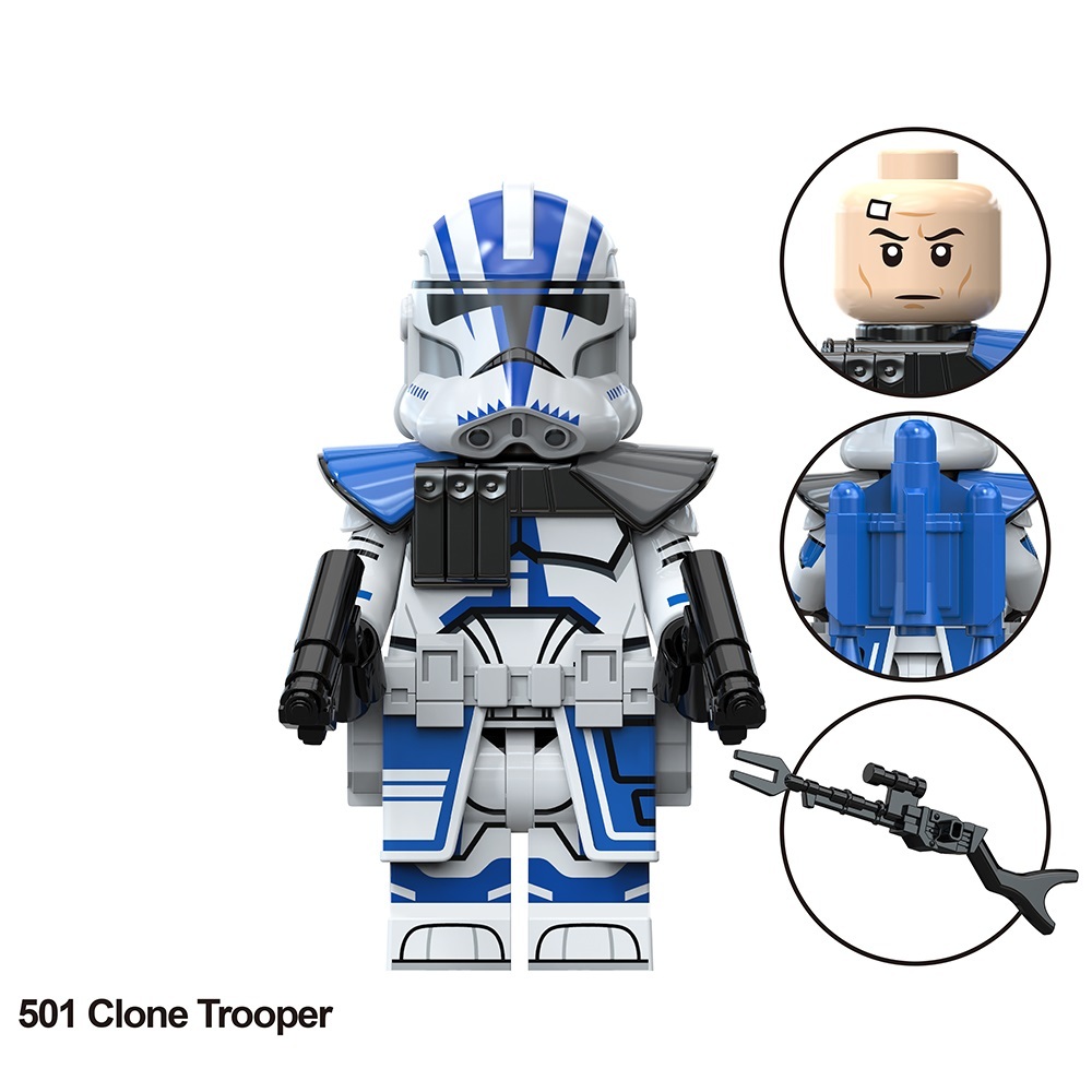 Star Wars 501St legion Clone Trooper Custom Minifigures Minifigs Fit Lego TV6114 TV8121