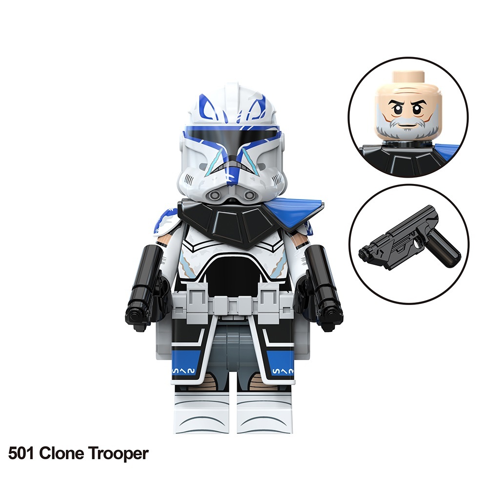 Star Wars 501St legion Clone Trooper Custom Minifigures Minifigs Fit Lego TV6114 TV8122