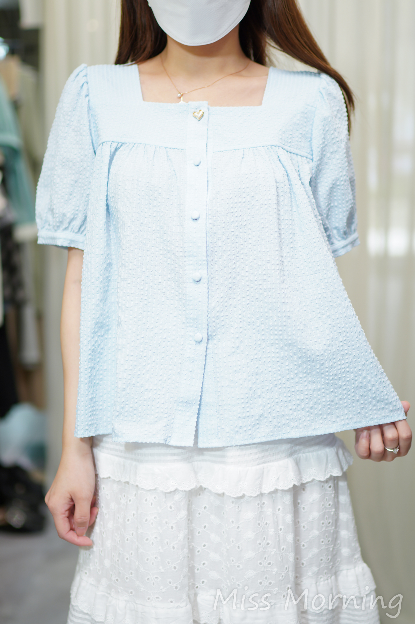 高質心心鈕小娃衫(14721)