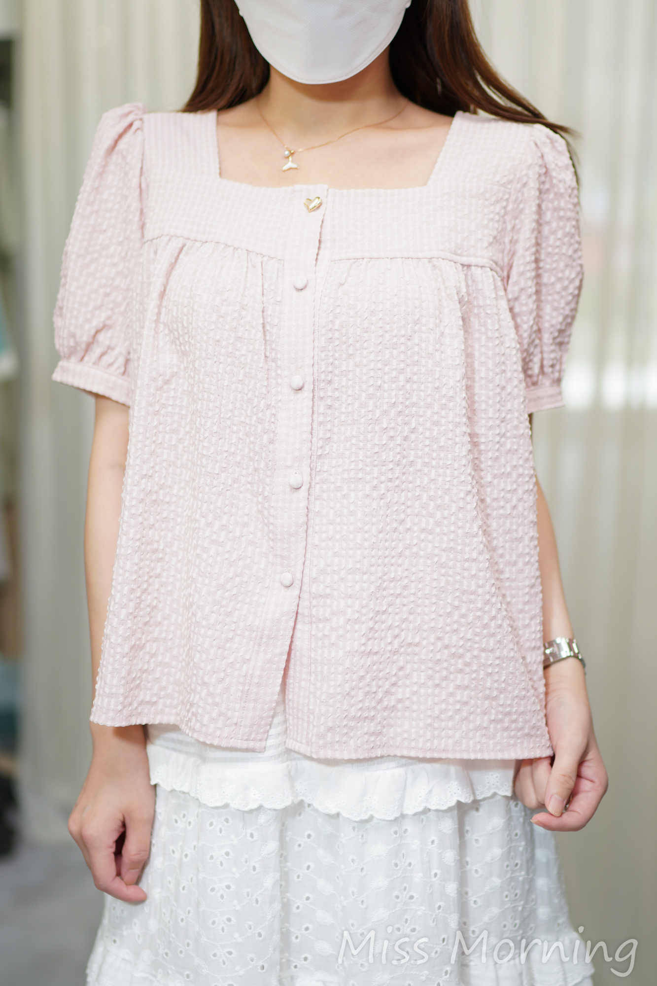 高質心心鈕小娃衫(14721)