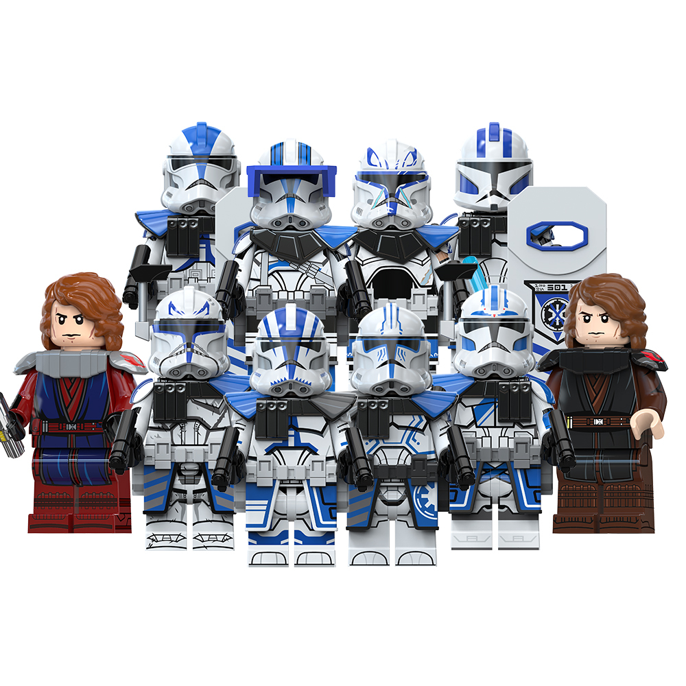 Star Wars 501St legion Clone Trooper Custom Minifigures Set Fit Lego TV6114