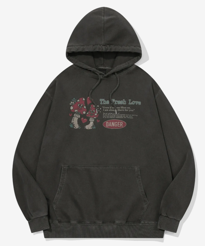 CPGN STUDIO / Mush-Love Pigment Hoodie T-shirt / Smokeblack /  JUL25