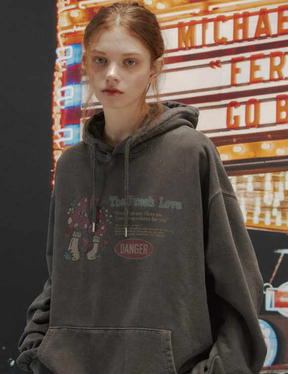 CPGN STUDIO / Mush-Love Pigment Hoodie T-shirt / Smokeblack /  JUL25