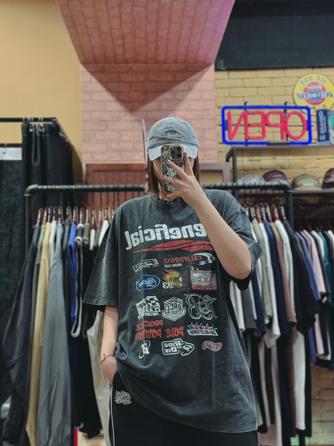 賽道傳奇水洗復古T恤