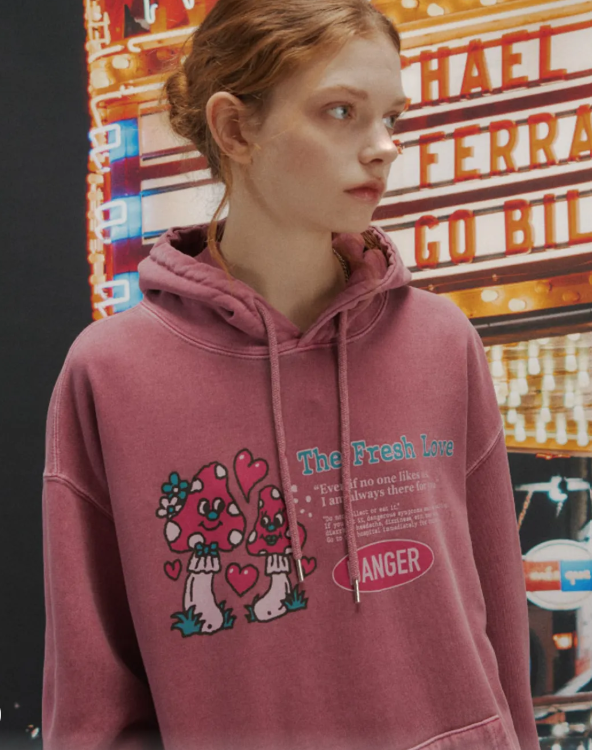 CPGN STUDIO / Mushy Love Pigment Hoodie T-shirt / Dusty Pink /   JUL25