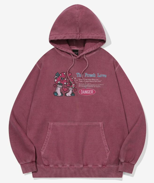 CPGN STUDIO / Mushy Love Pigment Hoodie T-shirt / Dusty Pink /   JUL25