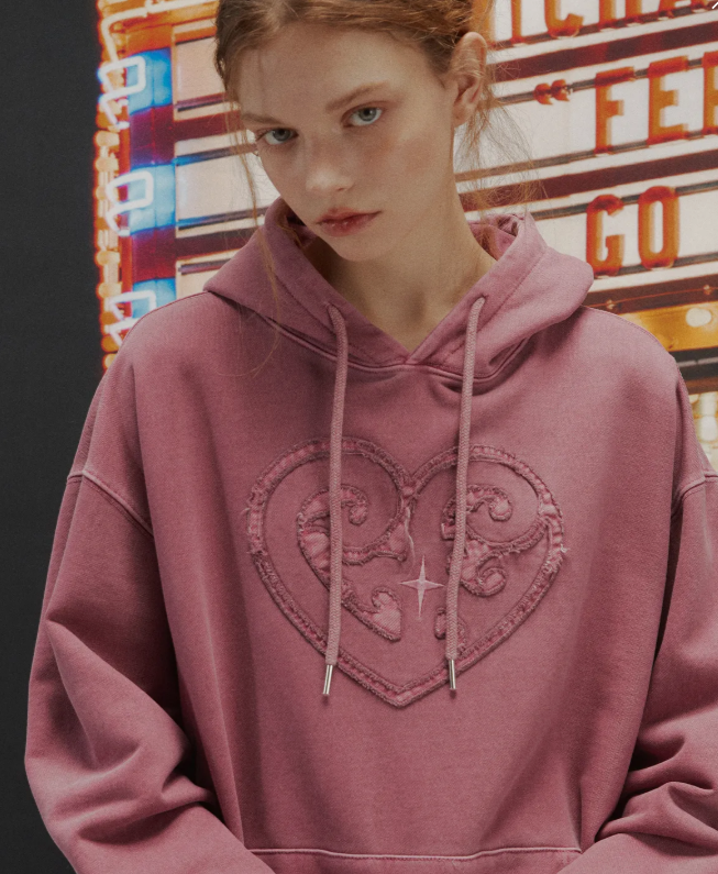 CPGN STUDIO / CP Heart Pigment Hoodie T-shirt / Dustypink /  JUL25