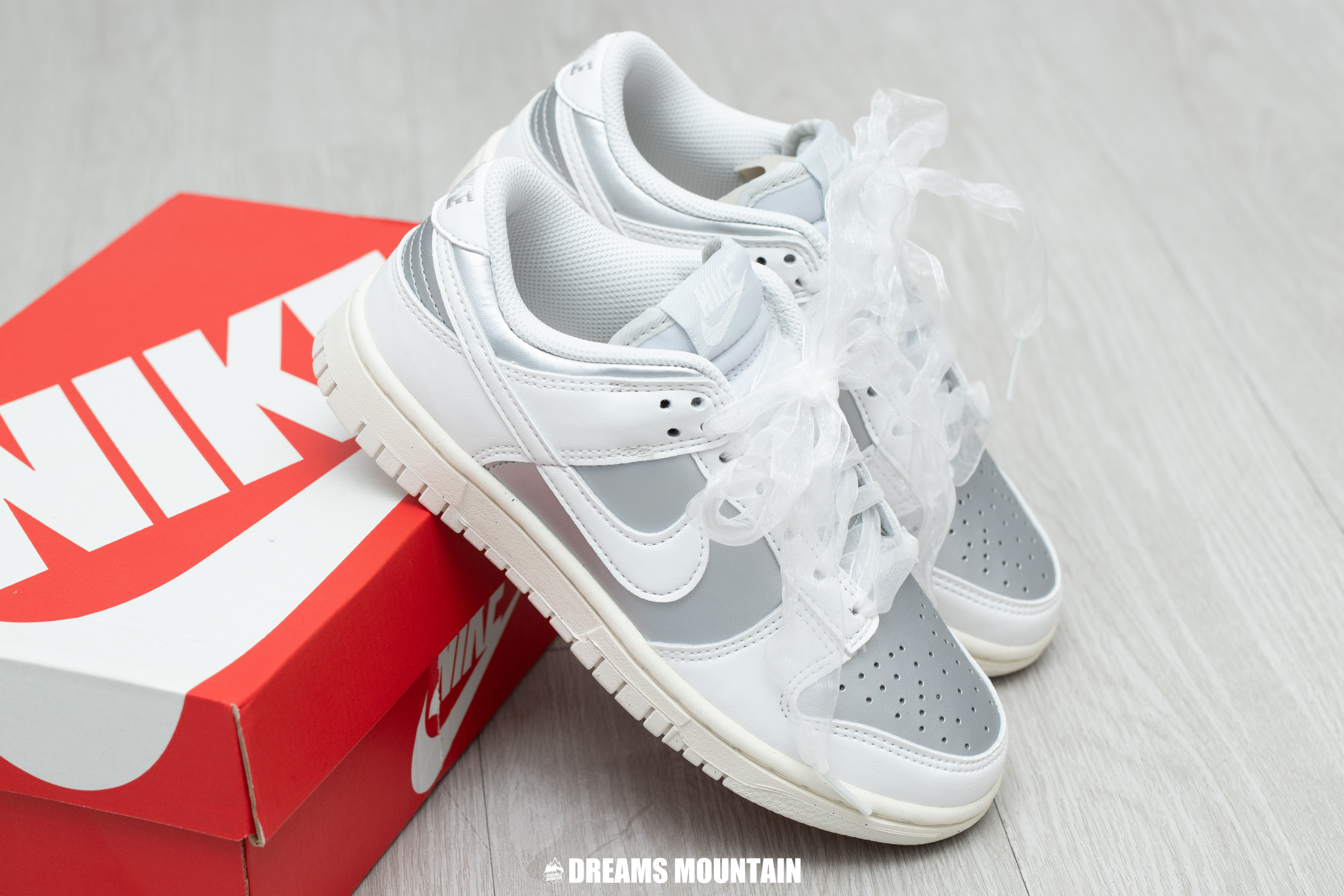 【預訂】NIKE DUNK LOW Next Nature “Metallic Platinum” 銀灰白-WOMEN