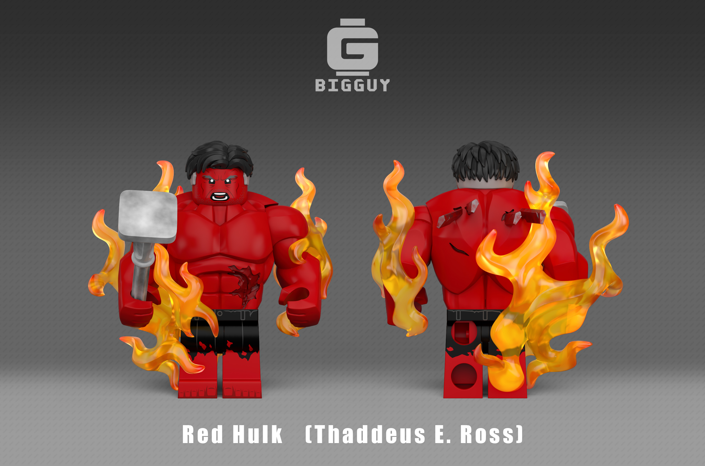 [Bigguy][Preorder] Captain America 4 – Red Hulk Damaged Ver [PADprinted]