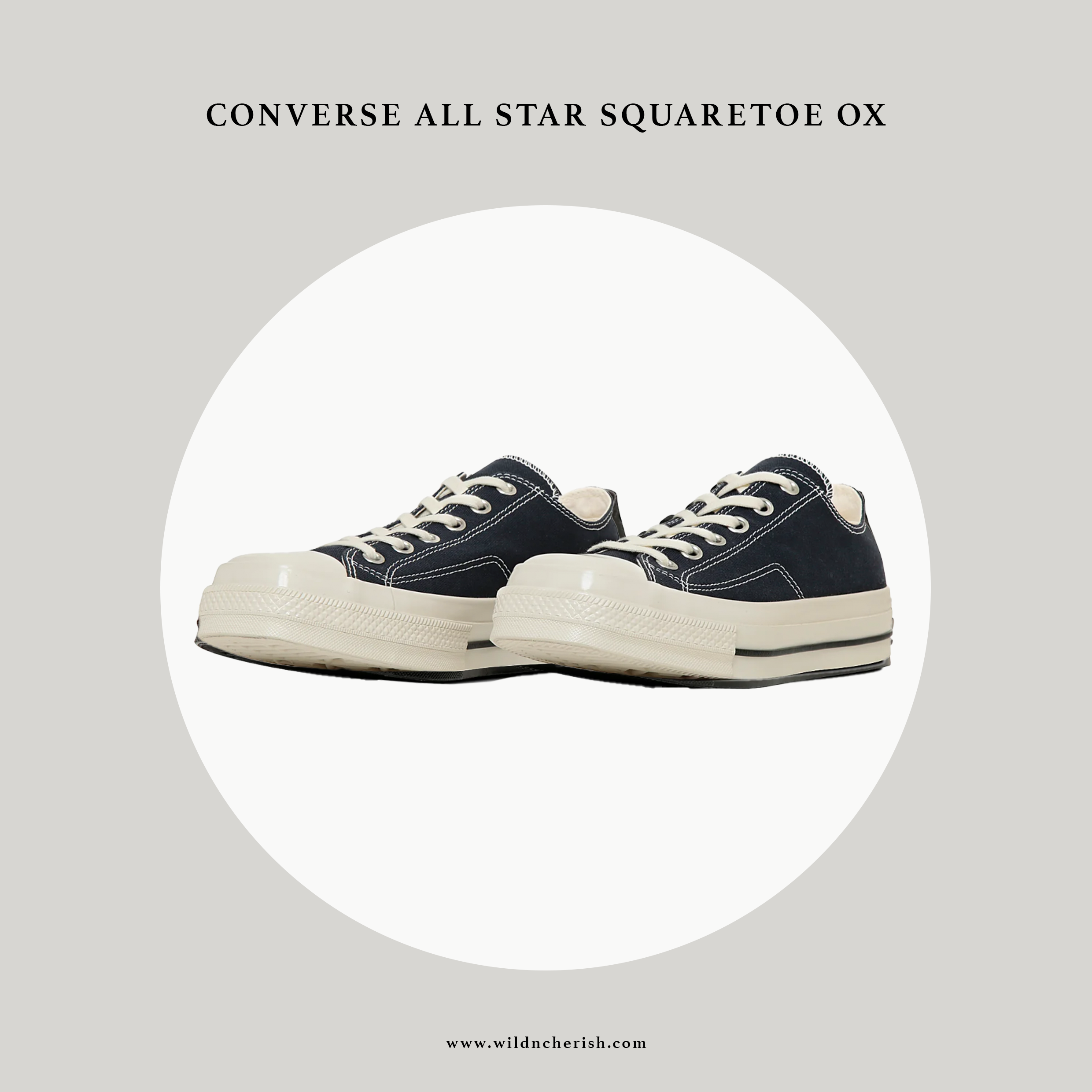 預訂 | Converse All Star Squaretoe OX 方頭 深藍色 日本限定