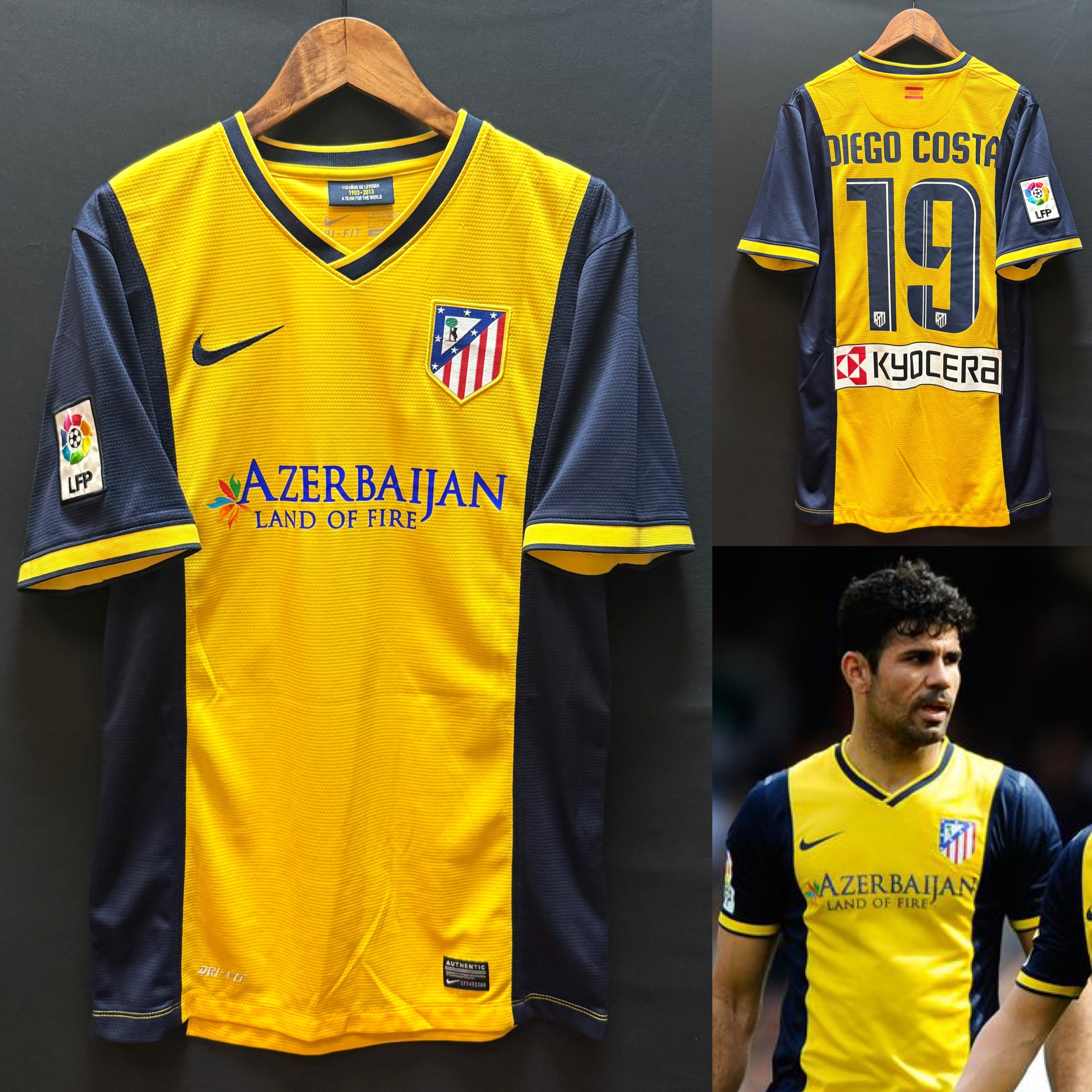 馬德里體育會 2013-2014 Nike 作客球衣 #19 DIEGO COSTA