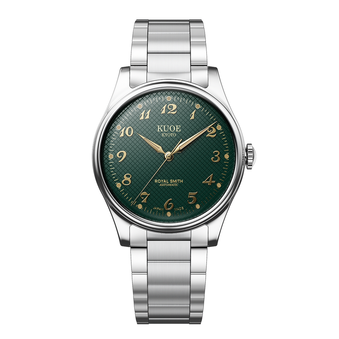 Royal Smith 90-006 Breguet Numerals - Silver Case Green Dial