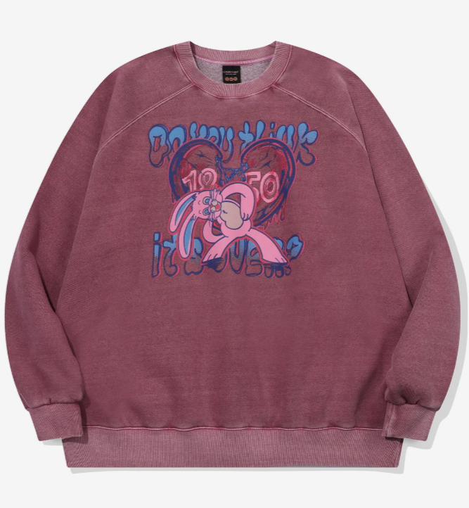 CPGN STUDIO / Mad Hoppi  Reglan Pigment Sweatshirt / Dusty Pink /  JUL25