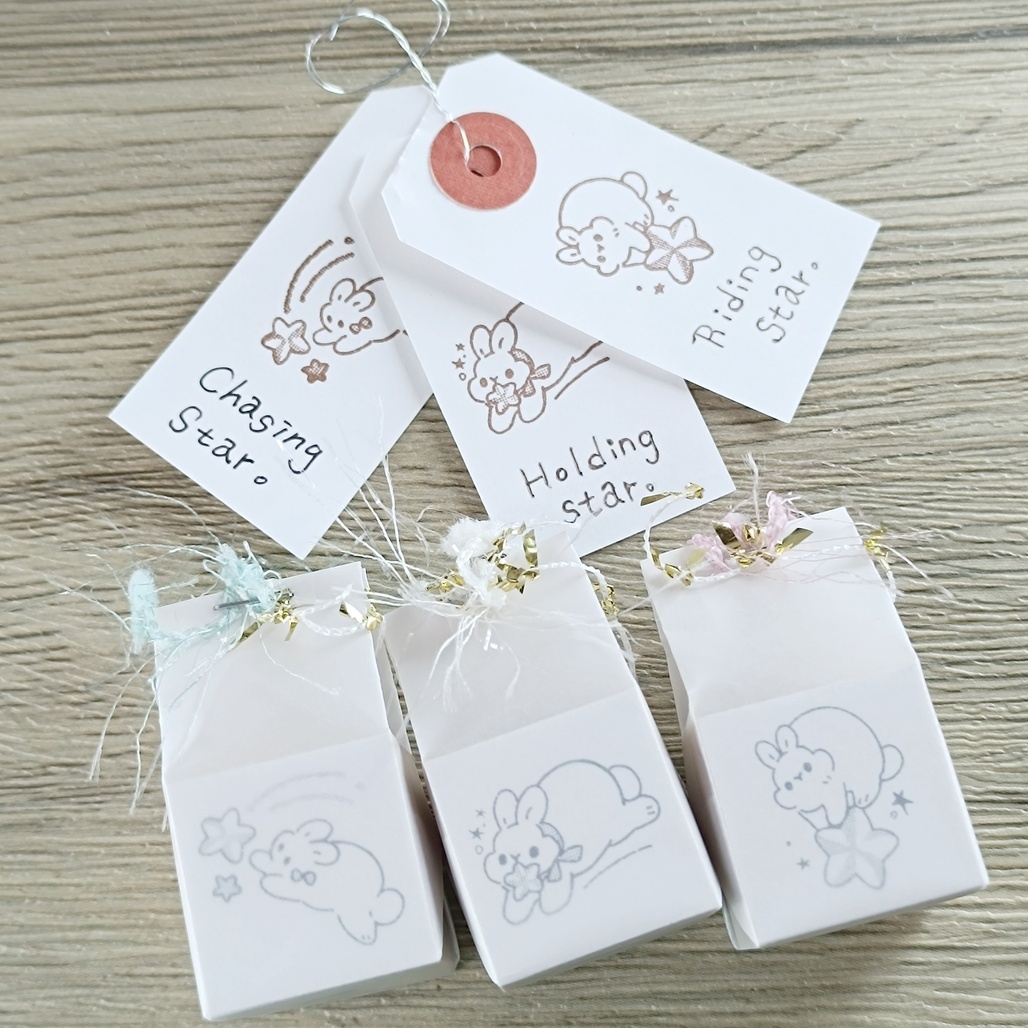 Pei+Pei．小兔與星 小印章 共三款