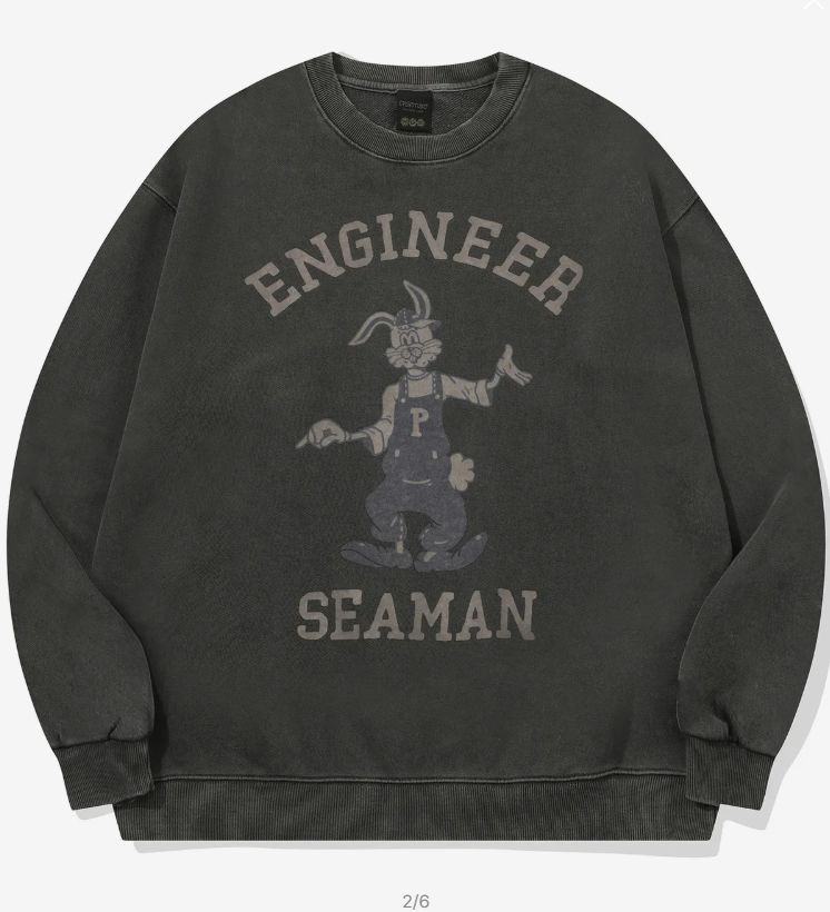 CPGN STUDIO / Engineer Hoppy Pigment Sweatshirt / Smokeblack /  JUL25