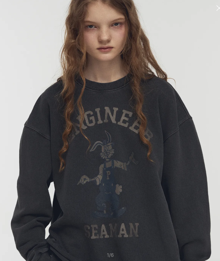 CPGN STUDIO / Engineer Hoppy Pigment Sweatshirt / Smokeblack /  JUL25