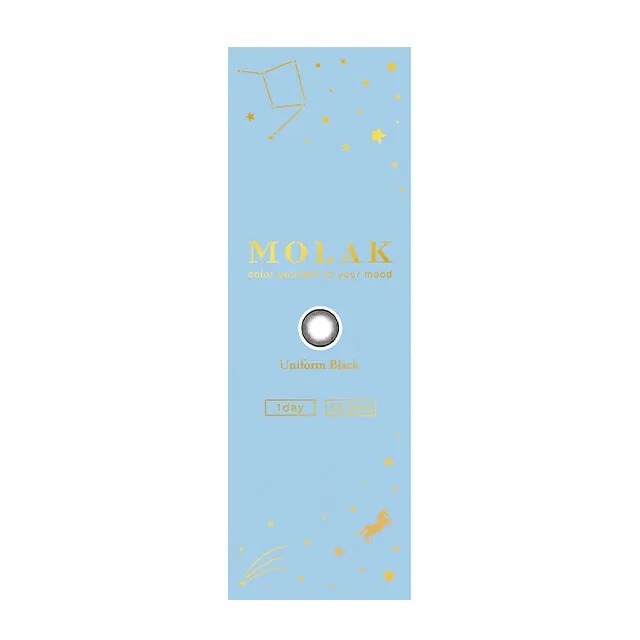 PIA MOLAK 1 Day Uniform Black｜日拋彩妝隱形眼鏡｜每盒10片
