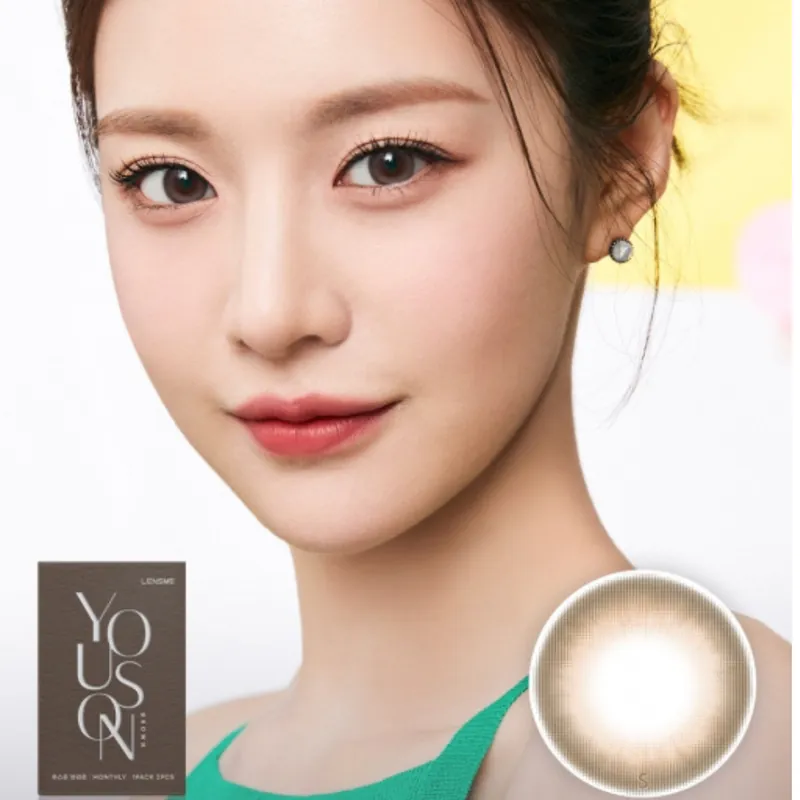 Lensme Youson 1 Month Brown｜月拋彩妝矽水凝膠隱形眼鏡｜每盒2片