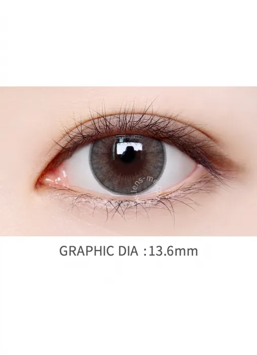 Lensme Velvet Pop Gray｜月拋彩妝隱形眼鏡｜每盒2片