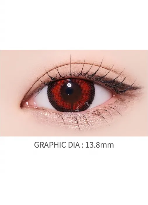 Lensme Ordermade Limited Punon Red｜月拋彩妝隱形眼鏡｜每盒2片