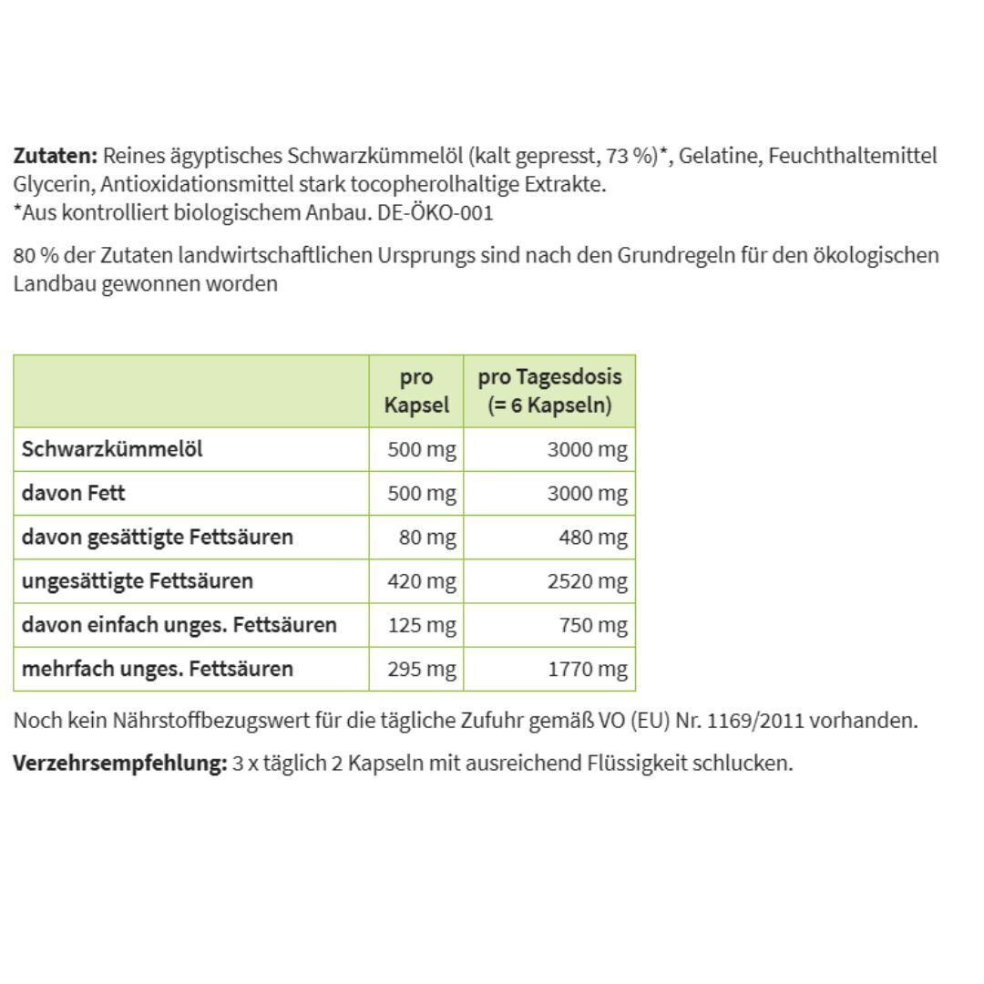 Kräuterhaus Sanct Bernhard 聖伯納德純黑種草籽油膠囊 400粒