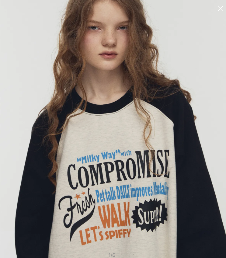 CPGN STUDIO / Milky Way Reglan Sweatshirt / Oatmeal / Black /   JUL25